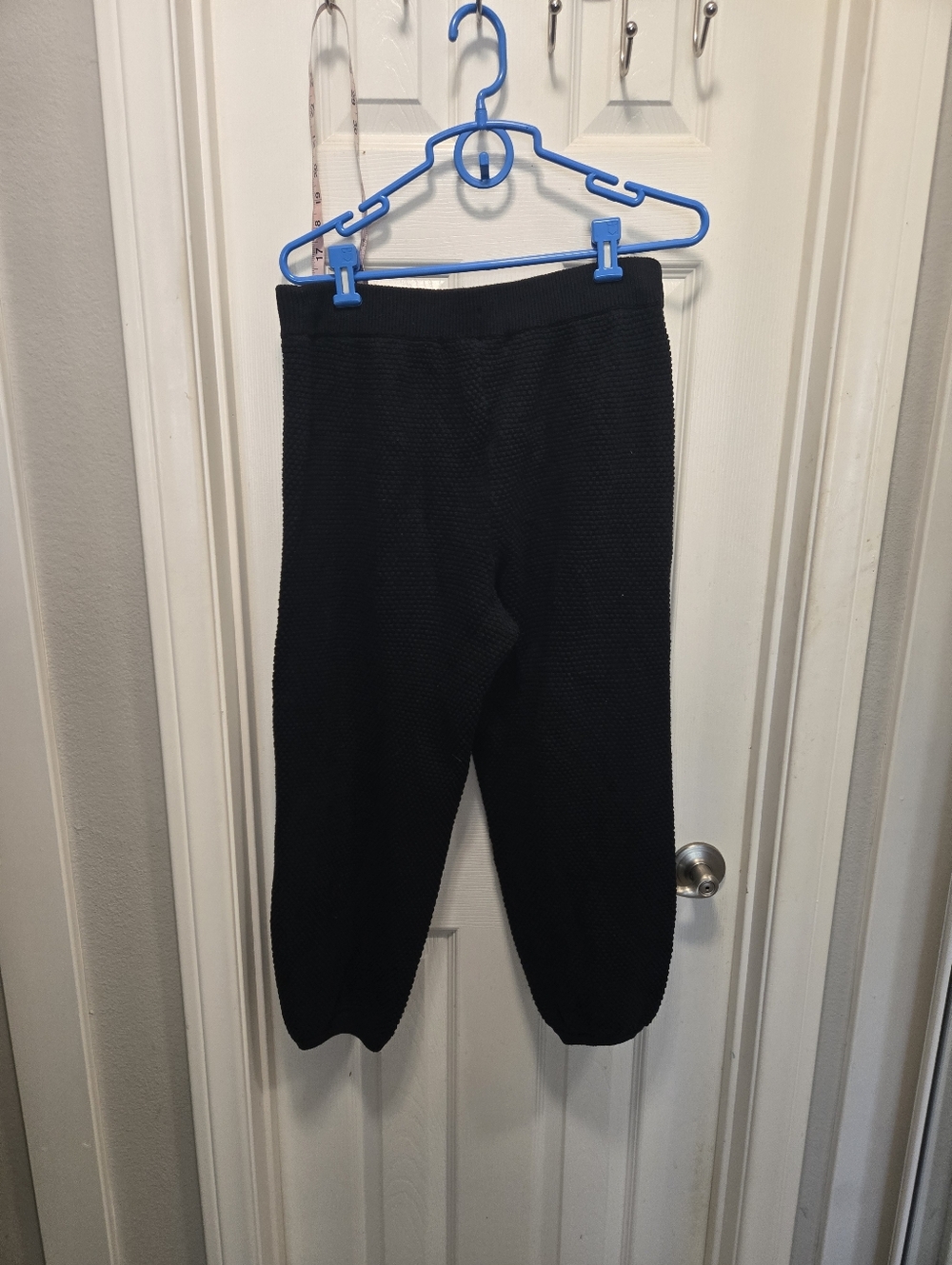 FP beach Cozy Black Textured Knit Lounge Pants Size M - Picture 2 of 8